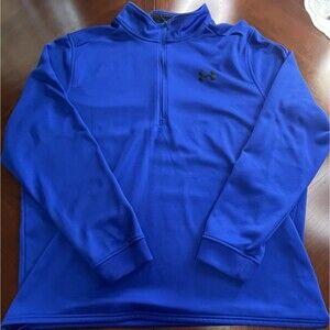 UnderArmour 1/4 Zip Pullover Mens XXL Cold Gear Blue Long Sleeve 2XL